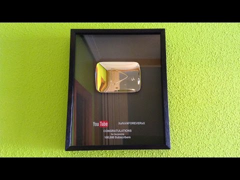 Unboxing Botón de Plata - Regalo de YouTube por los 100.000 Suscriptores - XxIVANFOREVERxX