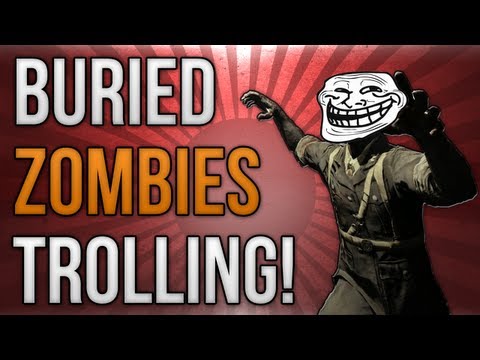 BO2: Buried Zombies Trolling! (Time Bomb, Trample Steam, & Shooting Huckleberry)