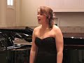 maddy singing at her senior voice recital with the bridges academy of fine arts. instructor: beverly laubach. accompanied by catherine s. filmed in may 2008 at st. luke's united methodist church, houston, tx.
title: take, o take those lips away
composer: charles hubert hastings parry
lyricist: william shakespeare, from the play 