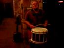At the hotel after the Ligonier Highland Games, Joe decided to do the unthinkable  . . . drink and drum. Our cameras were there.