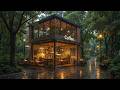 RAINY DAY JAZZ AT A COZY PARK COFFEE SHOP 🌧️ DEEP & CALM ..