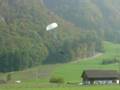 Hang gliding rescue parachute opening