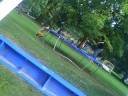 Flips offa the trampoline