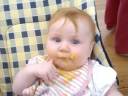 Jliet loves her pumpkin and kumara
