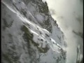 speedriding en face nord de l'aiguille du midi