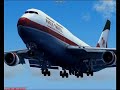 Boieng 747-400 landing at Princess Juliana Int.-St Maarten