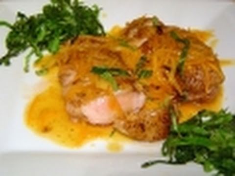 Holiday Birth duck with orange How Chef cooking recipe chicken breasts with orange