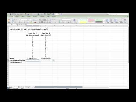 how to calculate standard deviation in excel