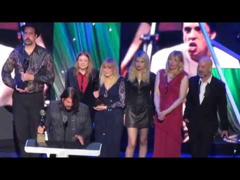 Nirvana's Rock&Roll Hall of Fame Complete Induction Speech Barclays Center Brooklyn 4-10-14