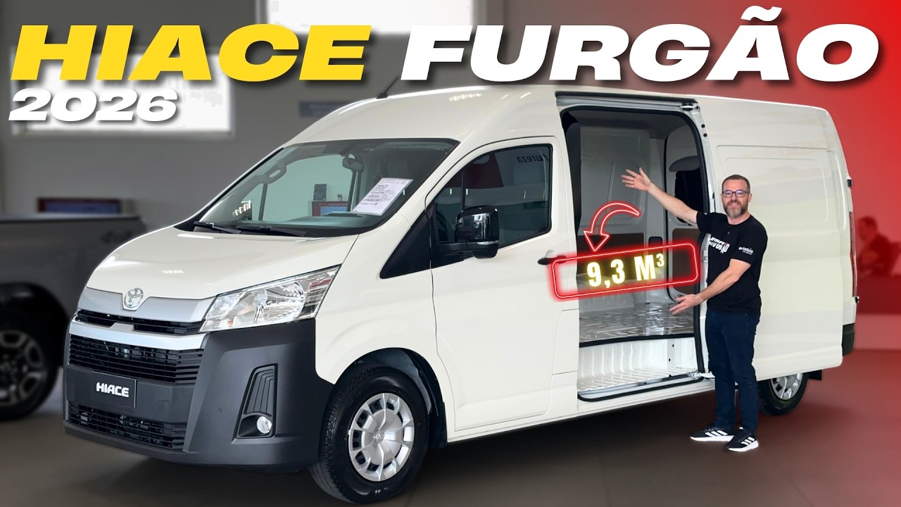 TOYOTA HIACE FURGÃO 2026 - Motor de Hilux e Muita Capacidade de Carga!