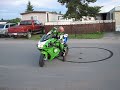 kawasaki zx7r smiley burnout :-) - free flv video @ vwatch.tv