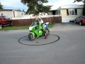 kawasaki zx7r smiley burnout :-)