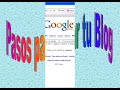 video pasos para crear un blog
