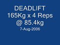 165kg (365lbs) x 4 Deadlift
