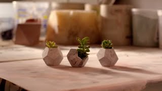 Handcrafted Concrete Trays, Custom Sculpture Work + More with Concrete Geometric | Showcase Series by Tastemade