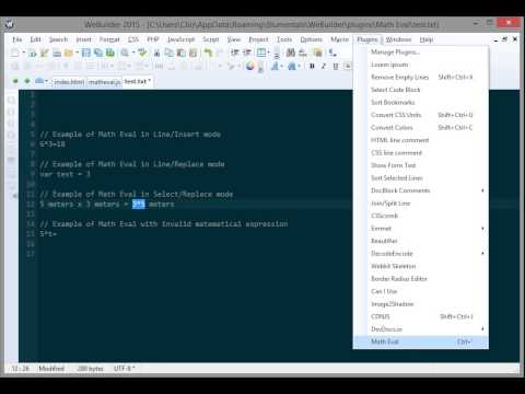 WeBuilder plugin: Math Eval