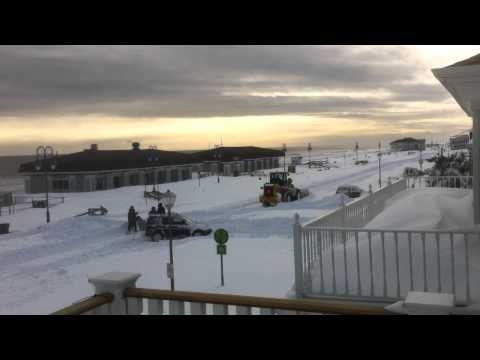 0 Belmar NJ ocean ave snow storm video 