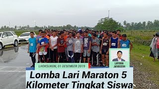 Lomba Lari Maraton 5 Kilometer Tingkat Siswa dan Pelajar di Aceh Utara