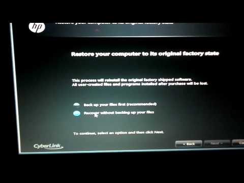how to format hp g series laptop