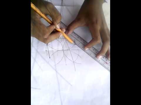 how to draw octagon with compass