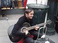 The healthy but sick street guitar player