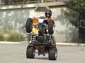 girl doing wheelies