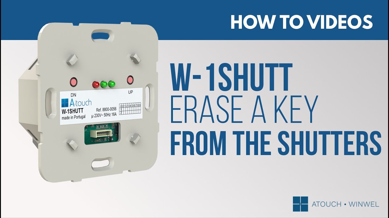 W-1SHUTT - How to erase a key from the shutters