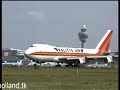 US Airways Boeing 767 takeoff, Kalitta 747, BMI A319 @ AMS