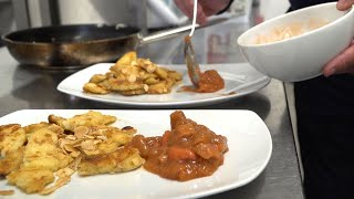 Kali´s Kaiserschmarrn mit Erdbeer- Rhabarber-Ragout und Weinempfehlung Kali´s Kaiserschmarrn mit Erdbeer- Rhabarber-Ragout und Weinempfehlung