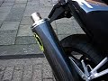 Honda cbr 600f with laser hotcam exhaust (no db-killer)