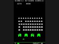 this is a video of me, gunning down aliens in the old arcade game called space invaders. no sound unfortunately.