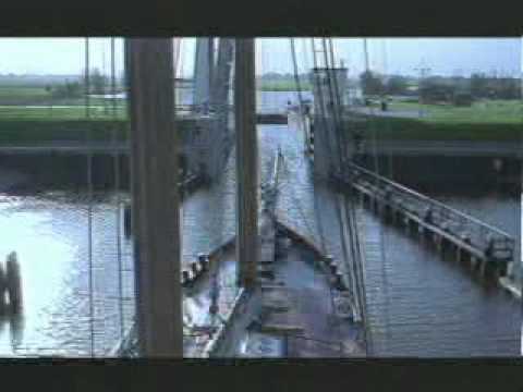ad, oldman, canal, ship, bridge