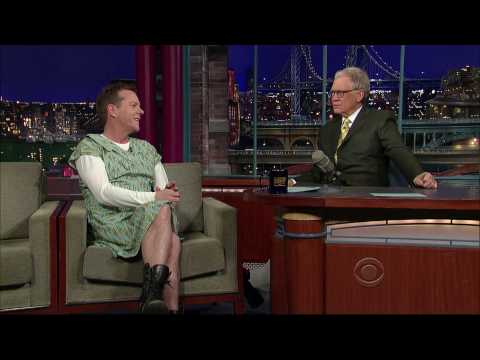 kiefer - Kiefer Sutherland loses a bet and has to wear a dress. http://www.awesomeannie.com/