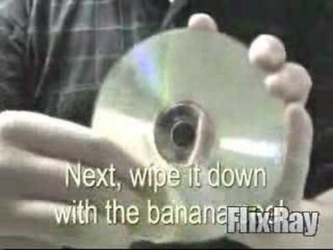 how to get rid of scratches on a cd with a banana