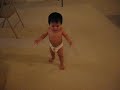 baby Edmund walking milestone