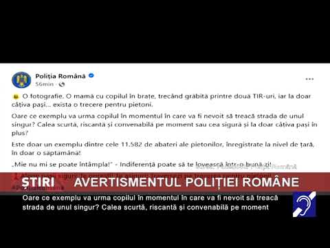 Avertismentul Poliției Române