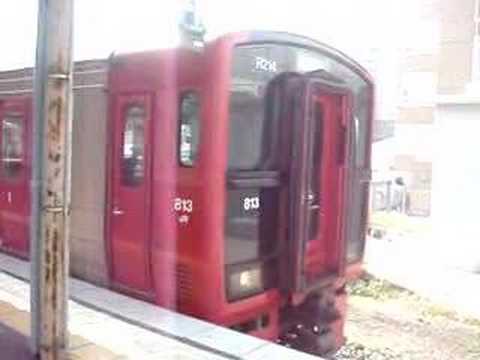 ８１３系１０９番台３両+２３４番台３両+１１０２番台３両赤間発車