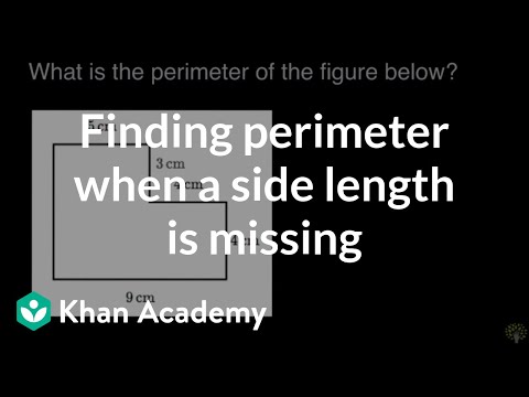 Finding perimeter when a side length is missing 