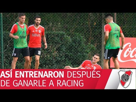 Entrenamiento en River Camp despus de la victoria ante Racing