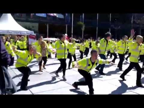 hampshire - KeepCalm Know Your Rights Campaign. Flash Mob 61 dancing Hampshire Police officers in Gunwharf Quays - Portsmouth. 20/04/13 Filmed by NickPimenta with foota...