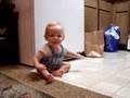 Pushing up to his hands and feet