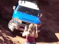 FJ Cruisers on Poison Spider Mesa Waterfall