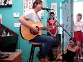 john vanderslice performing white dove at m-theory records in san diego on august 4, 2007.