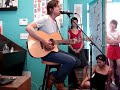 john vanderslice performing white dove at m-theory records in san diego on august 4, 2007.