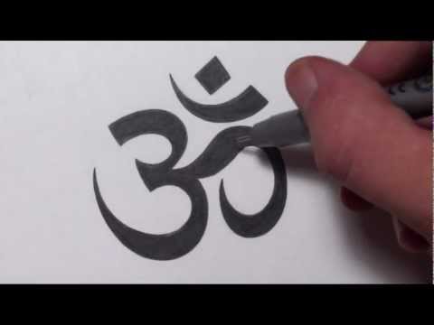 how to draw om symbol