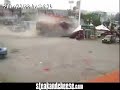 Truck Hits Parked Cars