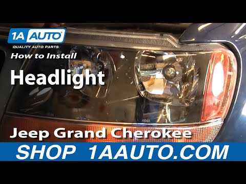 How To Install Replace Headlight Jeep Grand Cherokee 99-04 1AAuto.com