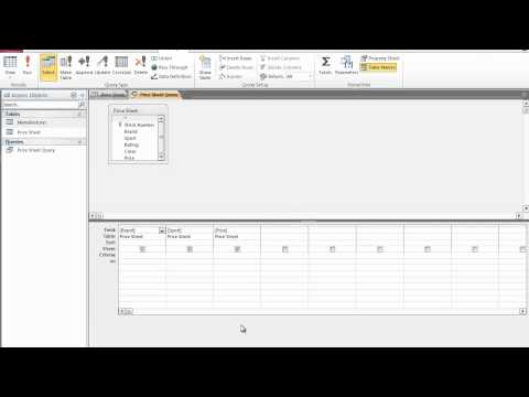 how to create query in ms access