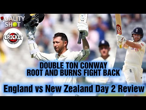 šConway 200 | Root & Burns fight back | England v New Zealand 1st Test Day 2 FT. Cricket 4 Us 2.0