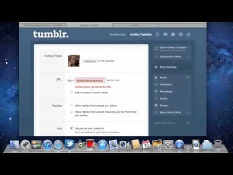 how to change tumblr url